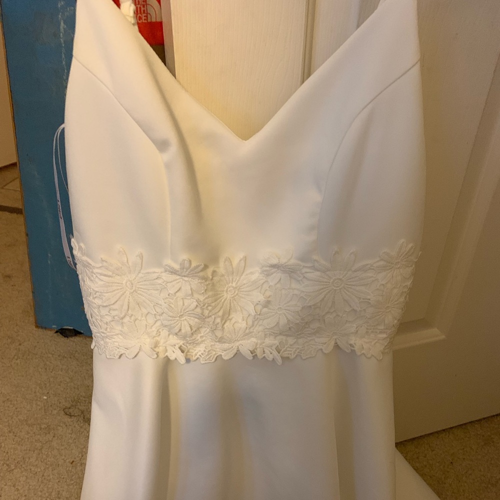 white skater dress